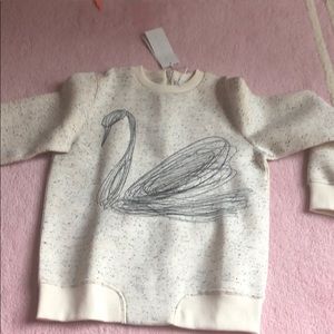 Girls sz 10 NWT Stella McCartney swan sweatshirt